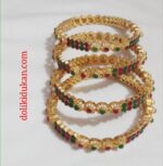 Green & Maroon Stone Bangles