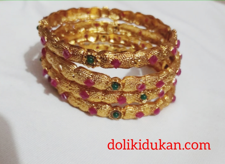 Gold Multicolor Bangles