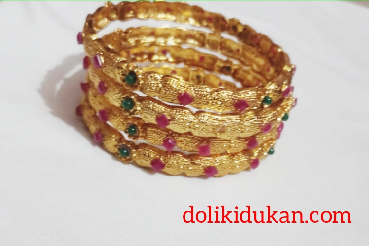Gold Multicolor Bangles