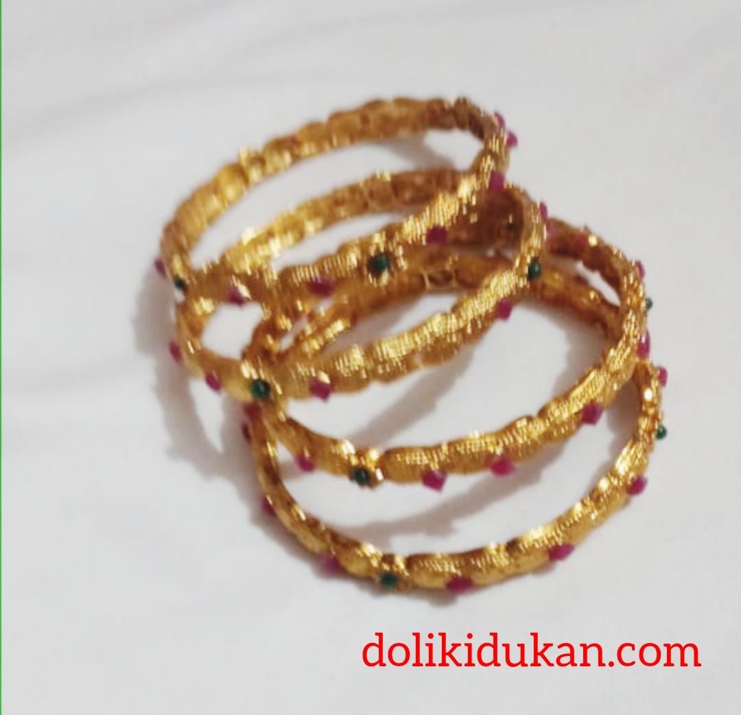 Gold Multicolor Bangles