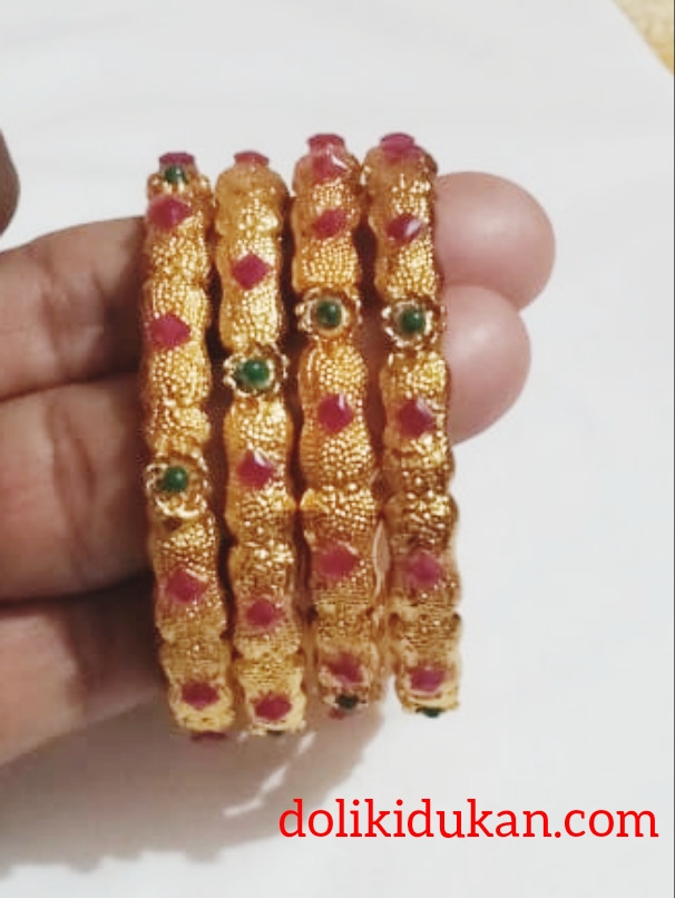 Gold Multicolor Bangles
