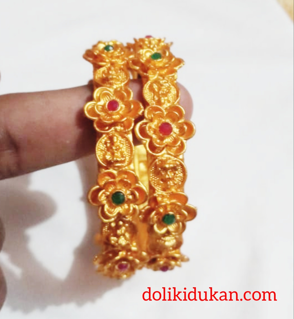 Mate Finishing Rose Flower & Laxmi Bangles Mate Finishing Rose Flower & Laxmi Bangles