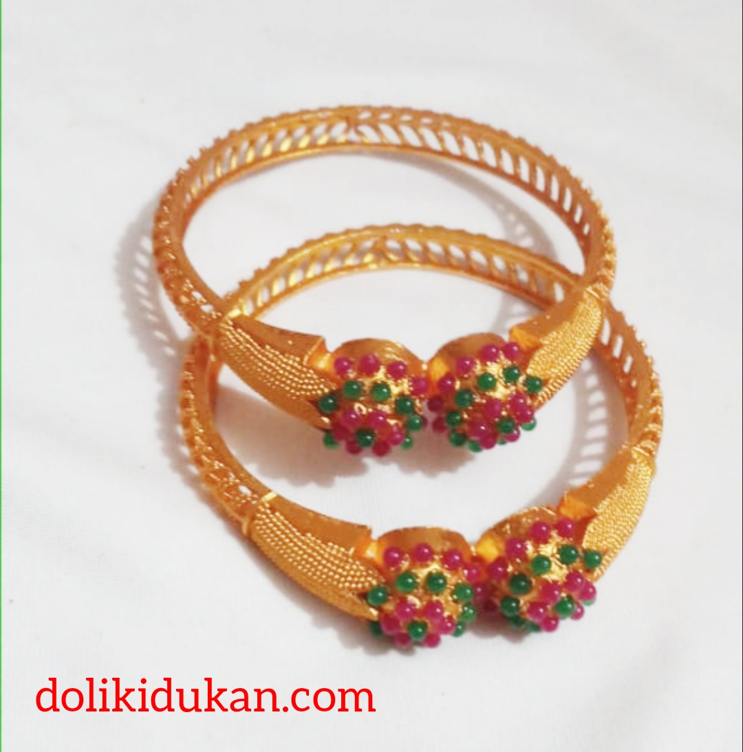 Kada Multicolor Flower Bangles (2 Bangles)