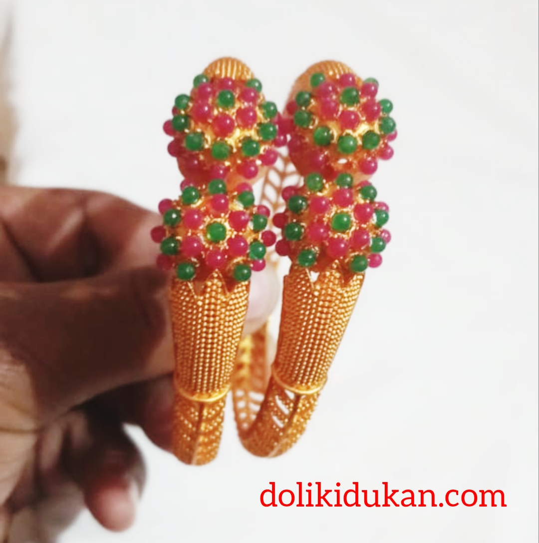 Kada Multicolor Flower Bangles (2 Bangles)
