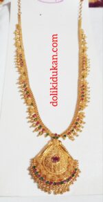 Gold Color Multicolor Stone Long Size Necklace