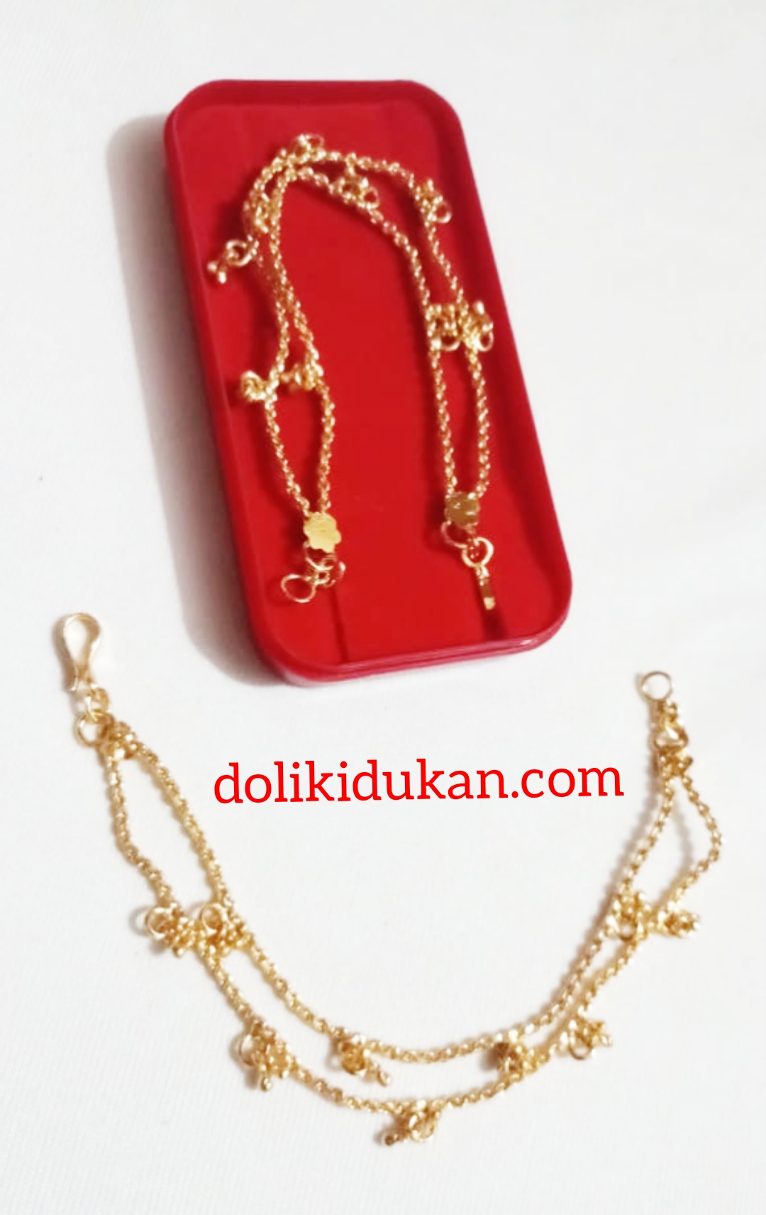 Gold Covering Earrings Chain