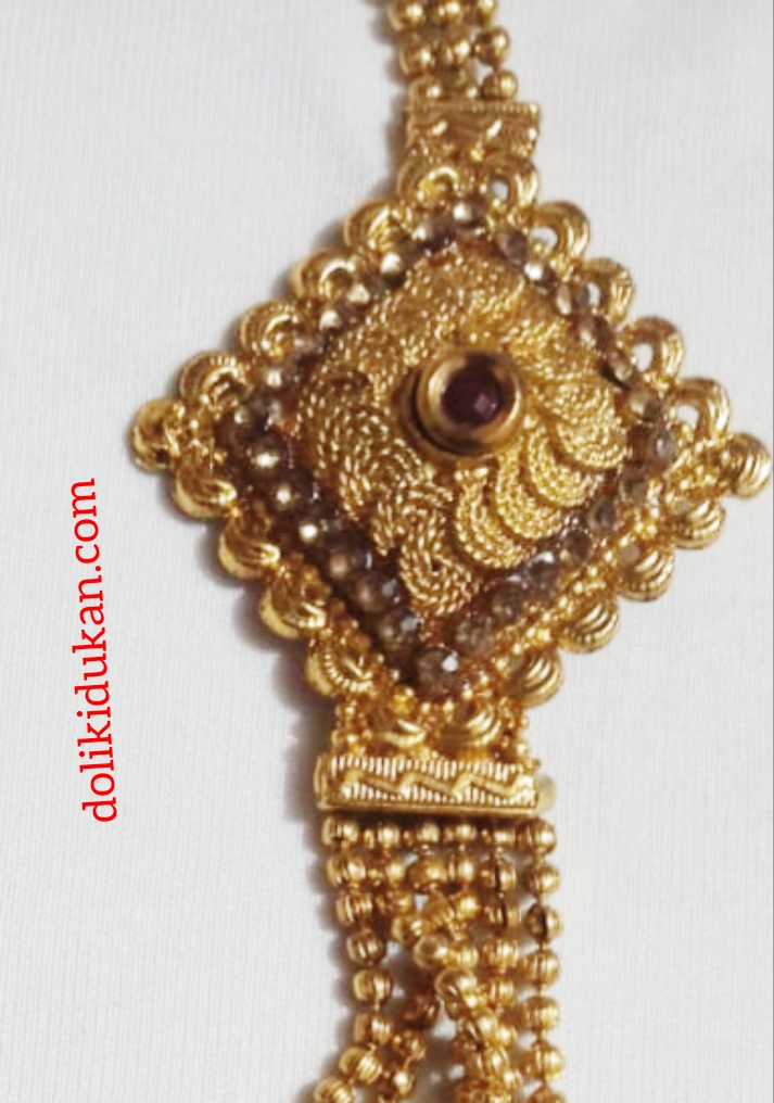 Multi Colored 7 Flowers and One Dollor Batch Necklace With 6 Lines Chain