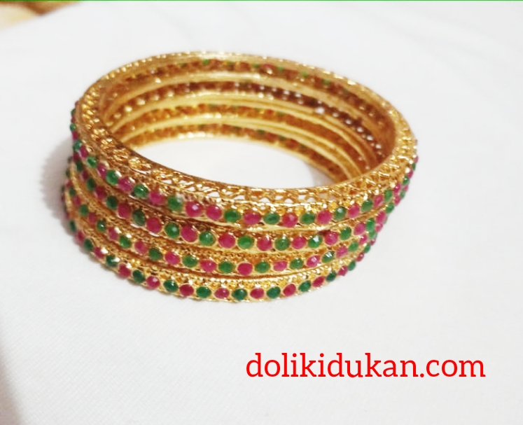 Multicolor Bangles ( 4 Bangles Set )