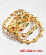 Gold Multicolor Side Bangles