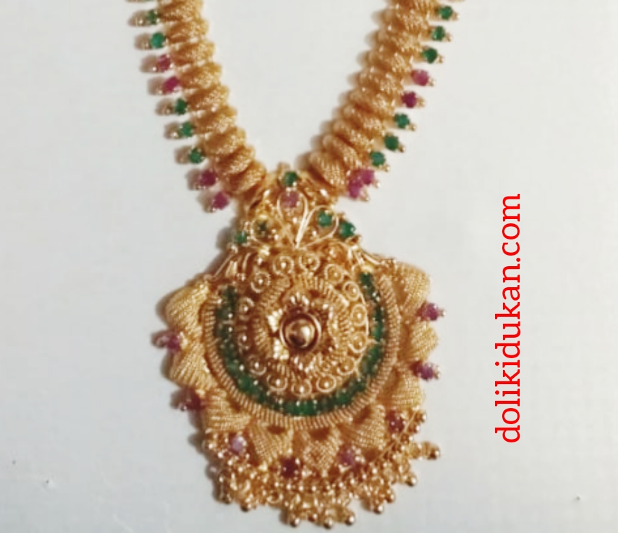 Gold Colored Star Multicolor Stone Wedding Necklace