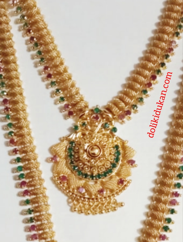 Gold Colored Star Multicolor Stone Wedding Necklace