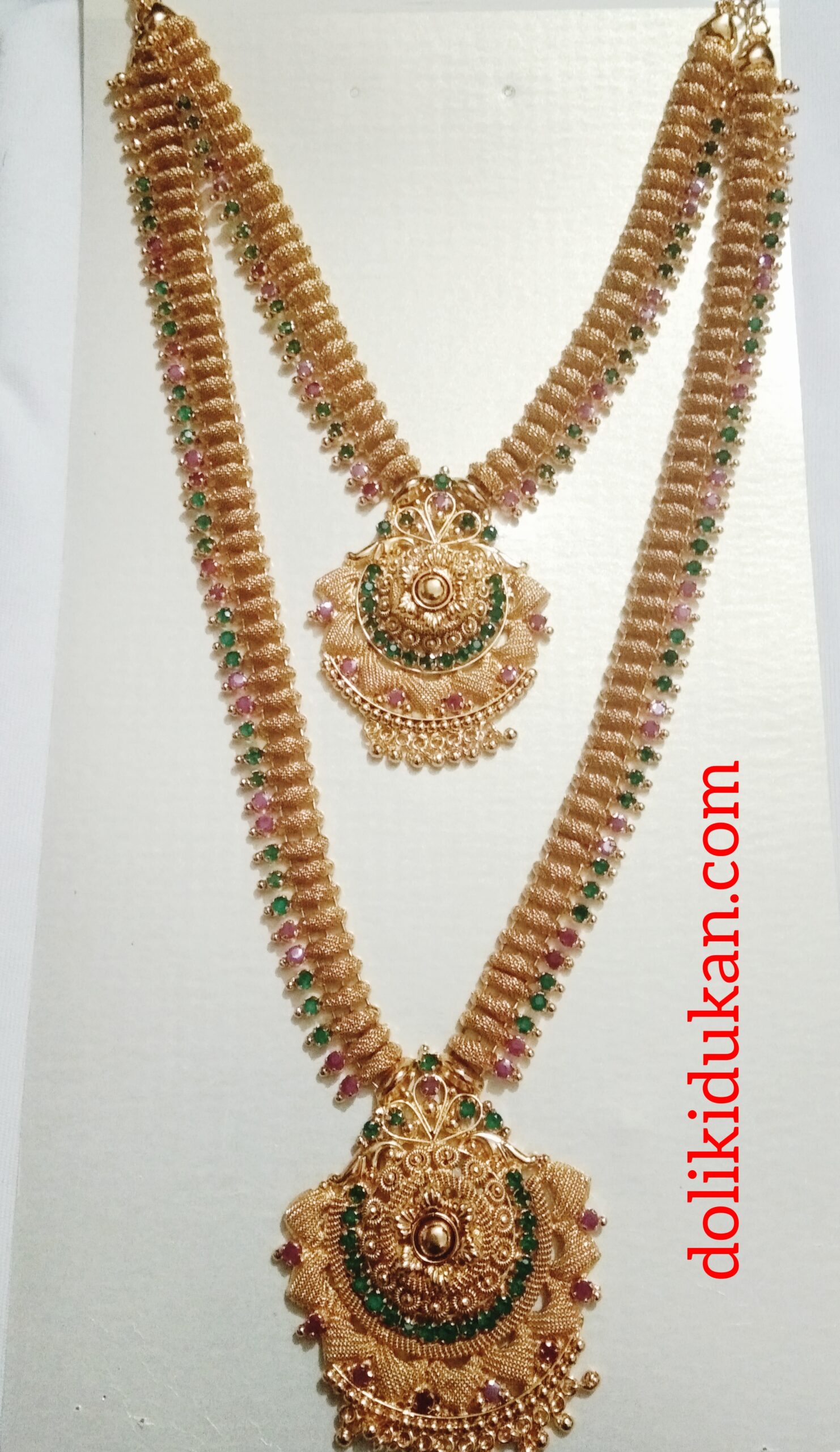 Gold Colored Star Multicolor Stone Wedding Necklace