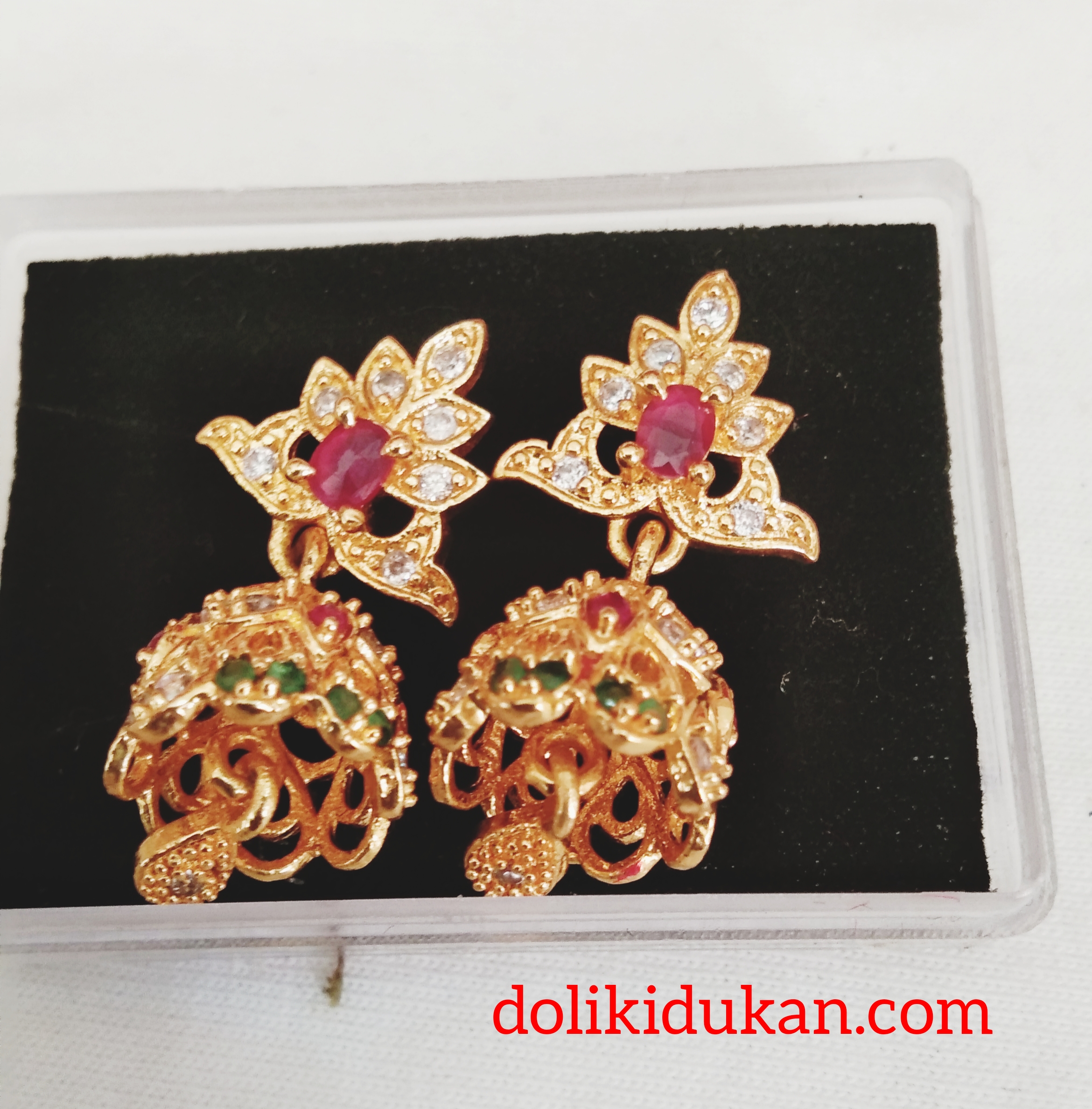 Gold Multicolor Leaf Joomki