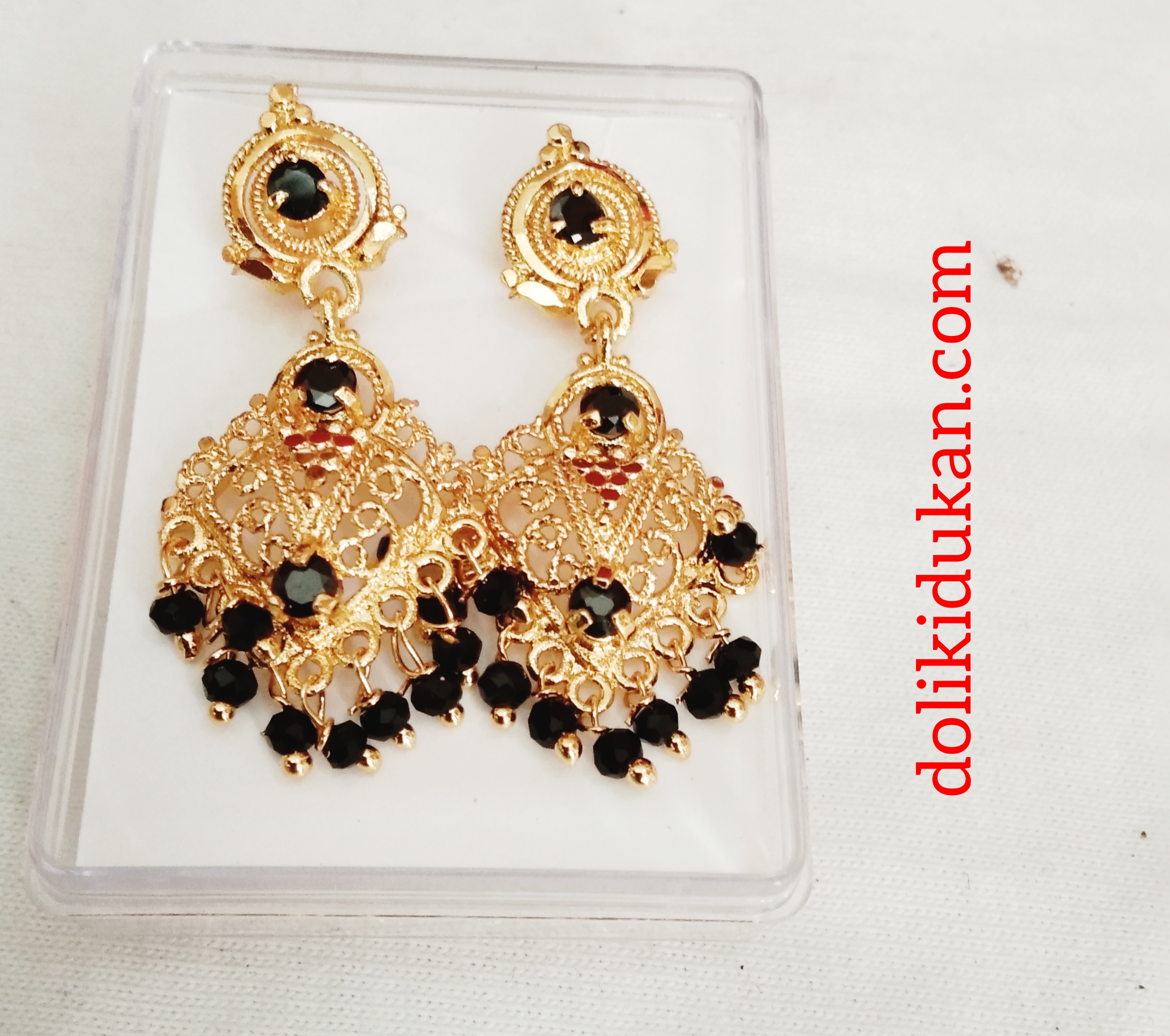 Black Mani Earrings